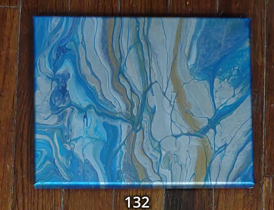 An 8x10 paint pour piece